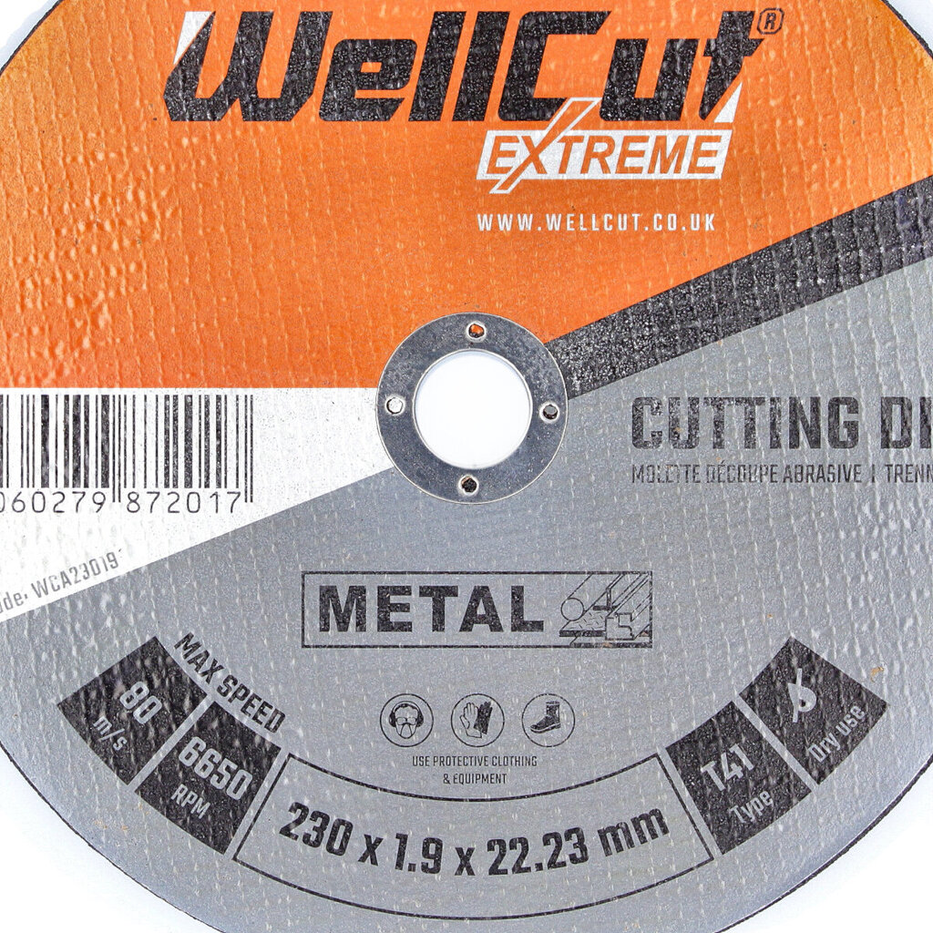 Metalinis pjovimo diskas WellCut® WCA23019, 230 mm 9 kaina ir informacija | Mechaniniai įrankiai | pigu.lt