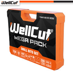 Комплект сверл и наконечников 230 шт. UK BRAND, WellCut® WC-DB230U цена и информация | Механические инструменты | pigu.lt