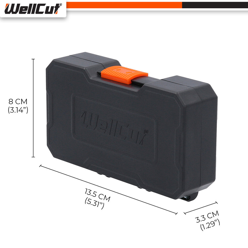 HSS Grąžtas metalui 2mm-6.5mm. 12 vnt. UK BRAND, WellCut® WC-HSS12HU kaina ir informacija | Mechaniniai įrankiai | pigu.lt