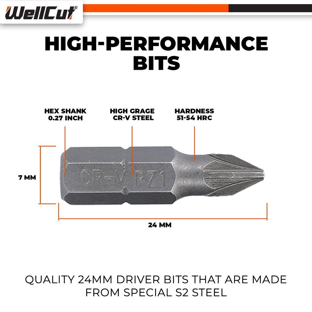 Atsuktuvo, antgalių ir galvučių rinkinys 44 vnt. UK BRAND, WellCut® WC-RSD44 цена и информация | Mechaniniai įrankiai | pigu.lt