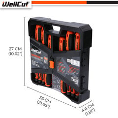 Atsuktuvų ir antgalių komplektas 63 vnt. UK BRAND, WellCut® WC-RSD63 kaina ir informacija | Mechaniniai įrankiai | pigu.lt