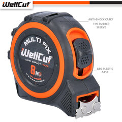 8m. Рулетка MAGNETIC UK BRAND, WellCut, WC-MT825 цена и информация | Механические инструменты | pigu.lt