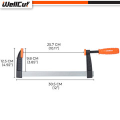 Струбцина быстрозажимная  ( 305 x 98 x 125 mm ) UK BRAND WellCut WC-FC825 цена и информация | Механические инструменты | pigu.lt