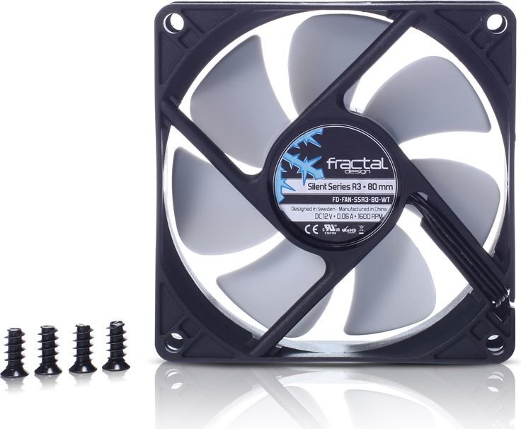 Fractal Design FD-FAN-SSR3-80-WT kaina ir informacija | Kompiuterių ventiliatoriai | pigu.lt