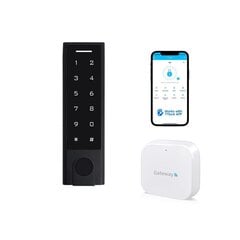 Praėjimo kontrolės klaviatūra IP66 Bluetooth TTLock juoda su WiFi valdikliu komplektas kaina ir informacija | Apsaugos sistemos, valdikliai | pigu.lt