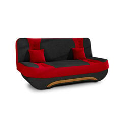 Sofa NORE Ewa II, raudona/juoda kaina ir informacija | Sofos | pigu.lt