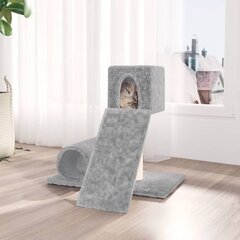 Draskyklė katėms su stovu iš sizalio vidaXL, šviesiai pilka, 59 cm kaina ir informacija | Draskyklės | pigu.lt
