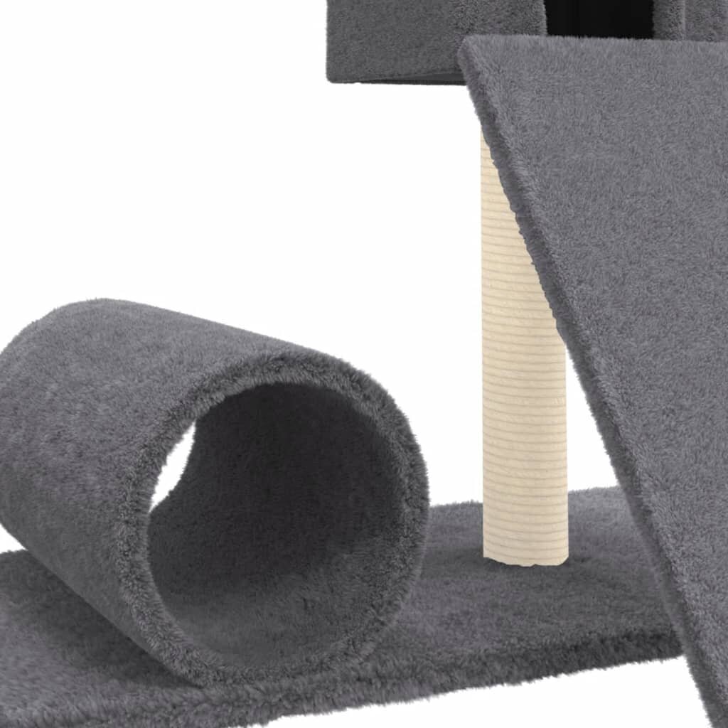 Draskyklė katėms su stovu iš sizalio vidaXL, tamsiai pilka, 59 cm kaina ir informacija | Draskyklės | pigu.lt