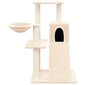 Draskyklė katėms su stovais iš sizalio vidaXL, kreminės spalvos, 82 cm цена и информация | Draskyklės | pigu.lt