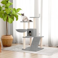 Draskyklė katėms su stovais iš sizalio vidaXL, šviesiai pilka, 94 cm цена и информация | Когтеточки | pigu.lt