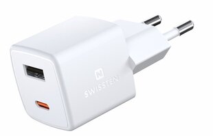 Swissten GaN Mini зарядное устройство USB-C 33W PD цена и информация | Зарядные устройства для телефонов | pigu.lt