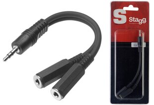 Stagg YC-0.1/1J2JFH, Aux 3.5 mm M/Aux 3.5 mm F, 10 cm kaina ir informacija | Kabeliai ir laidai | pigu.lt