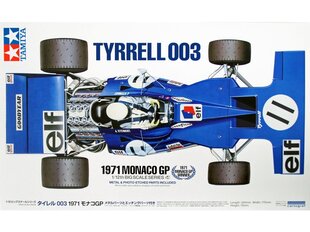 Tamiya - Tyrrell 003 1971 Monaco Grand Prix (with Photo Etched Parts), 1/12, 12054 цена и информация | Конструкторы и кубики | pigu.lt