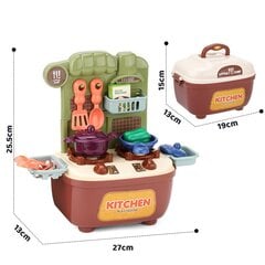 Портативный набор маленького повара в чемодане, коричневый, Woopie цена и информация | Игрушки для девочек | pigu.lt