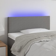 Galvūgalis su led, tamsiai pilkas, 90x5x78/88cm kaina ir informacija | Lovos | pigu.lt