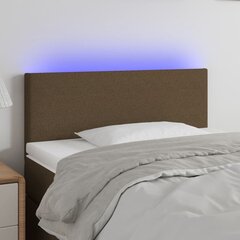 Galvūgalis su led, tamsiai rudas, 100x5x78/88cm kaina ir informacija | Lovos | pigu.lt