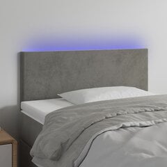 Galvūgalis su led, šviesiai pilkas, 90x5x78/88cm kaina ir informacija | Lovos | pigu.lt