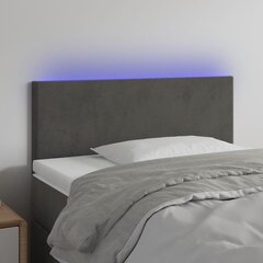 Galvūgalis su led, tamsiai pilkas, 90x5x78/88cm kaina ir informacija | Lovos | pigu.lt