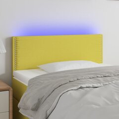 Galvūgalis su led, žalios spalvos, 90x5x78/88cm, audinys цена и информация | Кровати | pigu.lt