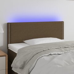 Galvūgalis su led, tamsiai rudas, 100x5x78/88cm цена и информация | Кровати | pigu.lt