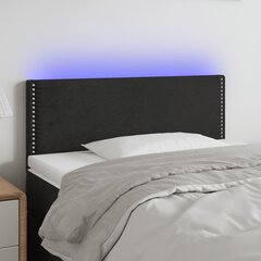 Galvūgalis su led, juodas, 90x5x78/88cm цена и информация | Кровати | pigu.lt