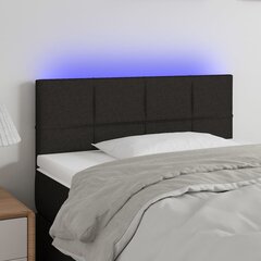 Galvūgalis su led, juodas, 90x5x78/88cm цена и информация | Кровати | pigu.lt