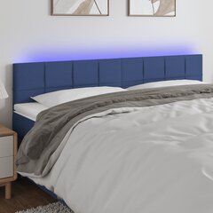 Galvūgalis su led, mėlynas, 160x5x78/88cm kaina ir informacija | Lovos | pigu.lt