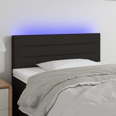 Galvūgalis su led, juodas, 100x5x78/88cm цена и информация | Кровати | pigu.lt