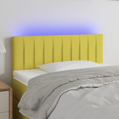 Galvūgalis su led, žalios spalvos, 90x5x78/88cm, audinys цена и информация | Кровати | pigu.lt