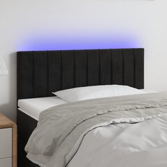 Galvūgalis su led, juodas, 90x5x78/88cm kaina ir informacija | Lovos | pigu.lt