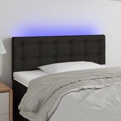 Galvūgalis su led, juodas, 90x5x78/88cm kaina ir informacija | Lovos | pigu.lt