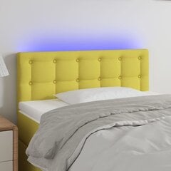 Galvūgalis su LED, Audinys, 100x5x78/88cm, žalia цена и информация | Кровати | pigu.lt