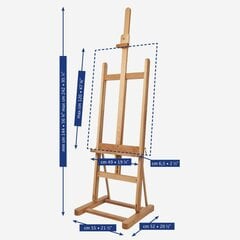 Molbertas Mabef Basic, 55 x 242 x 52 cm цена и информация | Принадлежности для рисования, лепки | pigu.lt