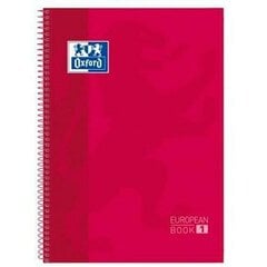 ноутбук Oxford European Book Красный A4 5 штук цена и информация | Kanceliarinės prekės | pigu.lt