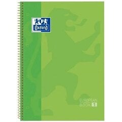 ноутбук Oxford European Book Зеленый A4 5 штук цена и информация | Kanceliarinės prekės | pigu.lt