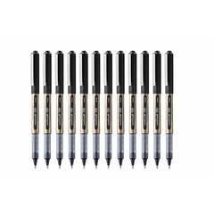 Liquid ink ballpoint pen Uni-Ball Rollerball Eye Broad UB-150 Чёрный 12 штук цена и информация | Письменные принадлежности | pigu.lt