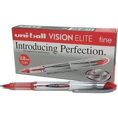 Liquid ink ballpoint pen Uni-Ball Vision Elite UB-200 Красный 12 штук цена и информация | Письменные принадлежности | pigu.lt