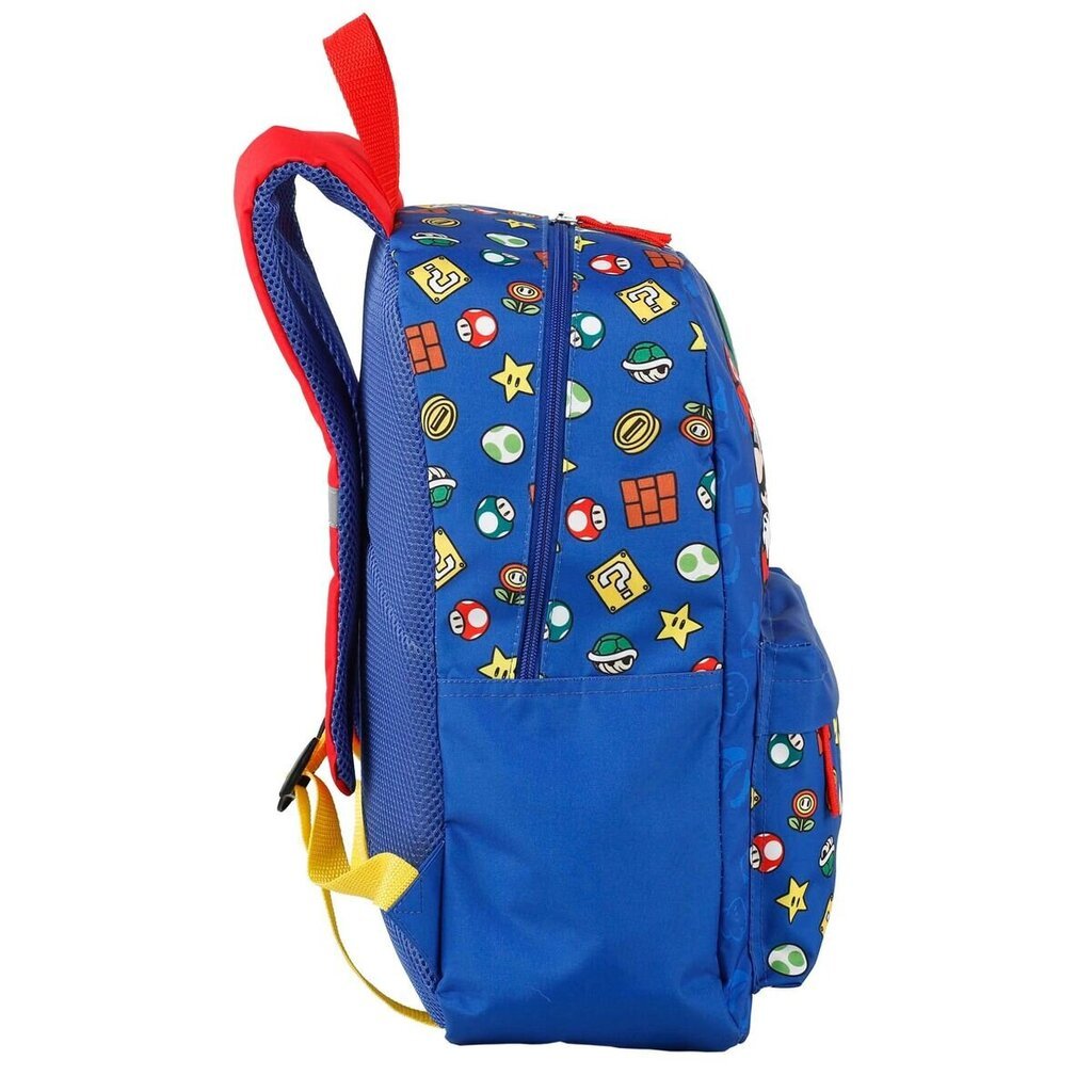 Mokyklinis krepšys Super Mario, mėlynas/raudonas kaina ir informacija | Kuprinės mokyklai, sportiniai maišeliai | pigu.lt
