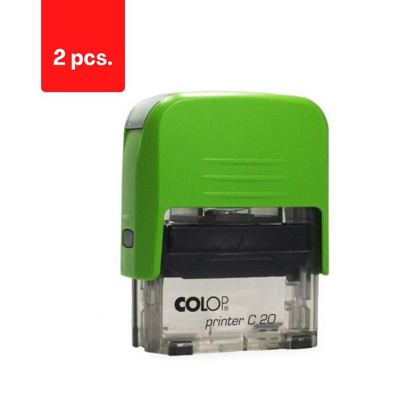 Korpusas su mėlyna pagalvėle Colop Printer C20, žalias, 2 vnt. цена и информация | Kanceliarinės prekės | pigu.lt