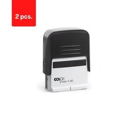 Korpusas su juoda pagalvėle Colop Printer C20, juodas, 2 vnt. kaina ir informacija | Kanceliarinės prekės | pigu.lt