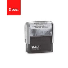 Корпус для печати COLOP PRINTER C50 черного цвета с синей подушкой, 2 шт. цена и информация | Канцелярские товары | pigu.lt