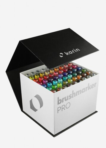 Žymeklių rinkinys Karin Brushmarker Pro Megabox, 60 spalv цена и информация | Piešimo, tapybos, lipdymo reikmenys | pigu.lt