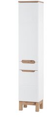 Aukšta vonios spintelė BALI WHITE 800, baltos/ąžuolos spalvos kaina ir informacija | Vonios spintelės | pigu.lt