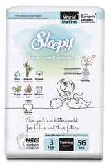 Подгузники-трусики Sleepy, Bio Natural, 3 миди, 4-9 кг., 56 штук цена и информация | Подгузники | pigu.lt