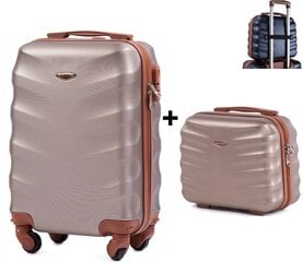 Vidutinio dydžio lagaminas Wings BS402 M + kelioninė kosmetinė, šampaninis kaina ir informacija | Lagaminai, kelioniniai krepšiai | pigu.lt