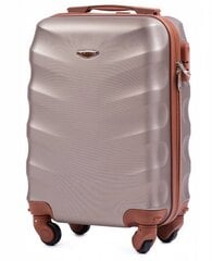 Большой чемодан Wings BS402L + дорожная косметичка шампанское цена и информация | Чемоданы, дорожные сумки | pigu.lt