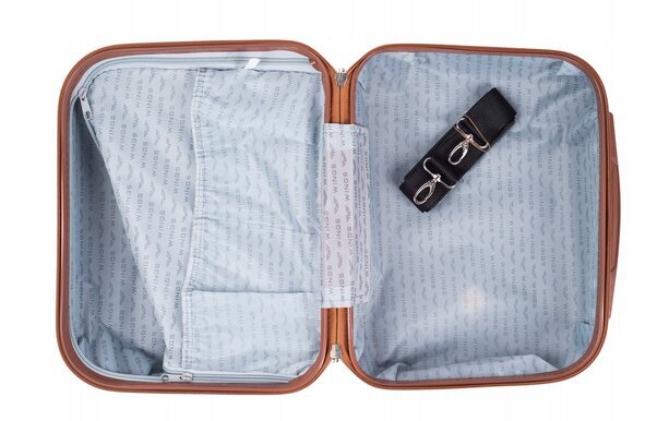 Nedidelis lagaminas Wings BS402 S + kelioninė kosmetinė, juodas kaina ir informacija | Lagaminai, kelioniniai krepšiai | pigu.lt