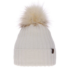 Женская шапка Need 4You, белая, мериносовая шерсть цена и информация | Женские шапки | pigu.lt