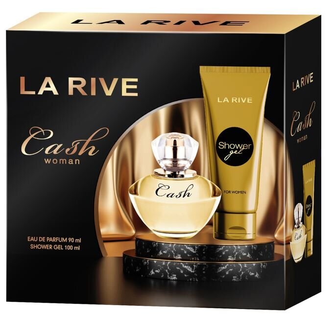 Rinkinys La Rive Cash Woman moterims: kvapusis vanduo EDP, 90 ml + dušo  želė, 100 ml kaina | pigu.lt