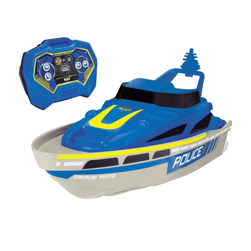 Nuotoliniu būdu valdoma policijos valtis Dickie kaina ir informacija | Žaislai berniukams | pigu.lt